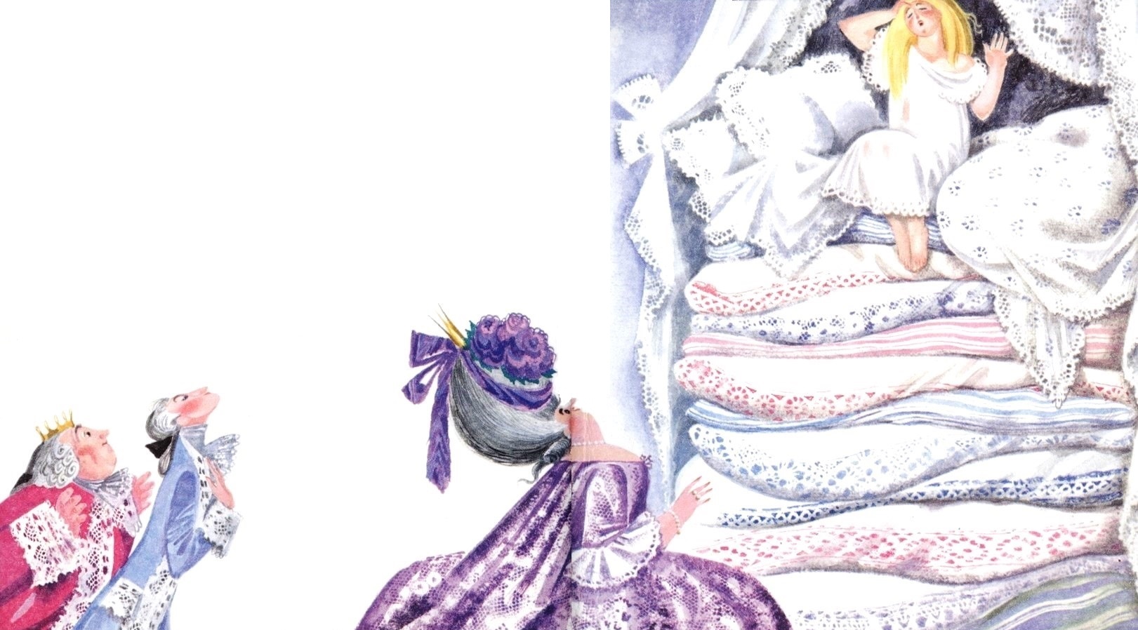 Принцесса на горошине иллюстрации Ники Гольц